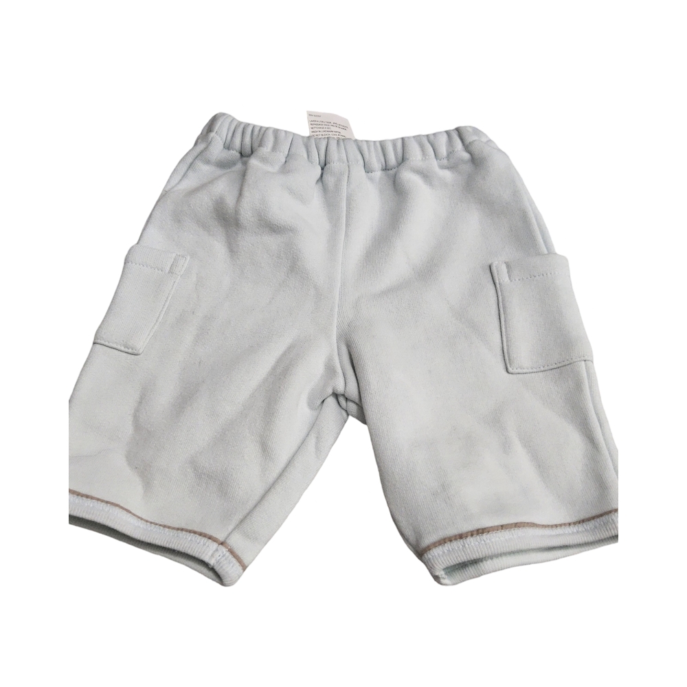 1 Jacadi size 0 months light blue cotton pants with pockets
